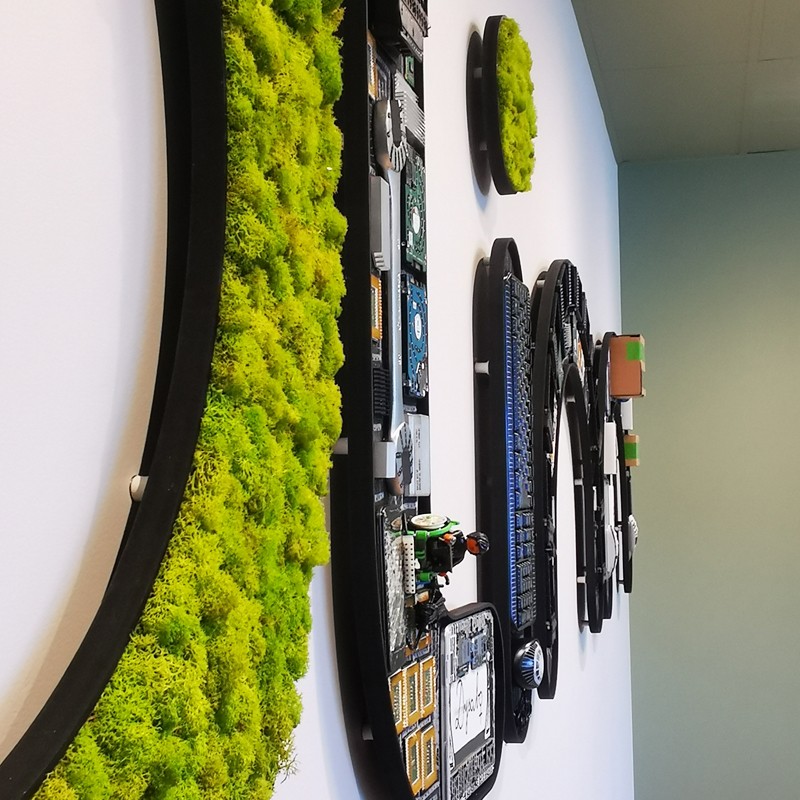 OLINN LETTRES VEGETALES FIXATION MURALE AVEC PICOTS