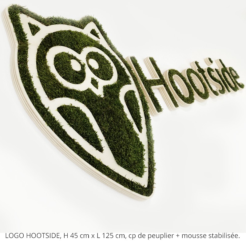 Enseigne Lettres et Logos Végétales en Mousse ou Lichen Stabilisé