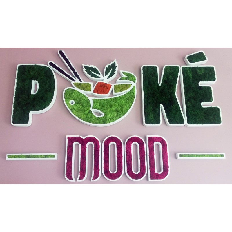Poke mood logo végétal