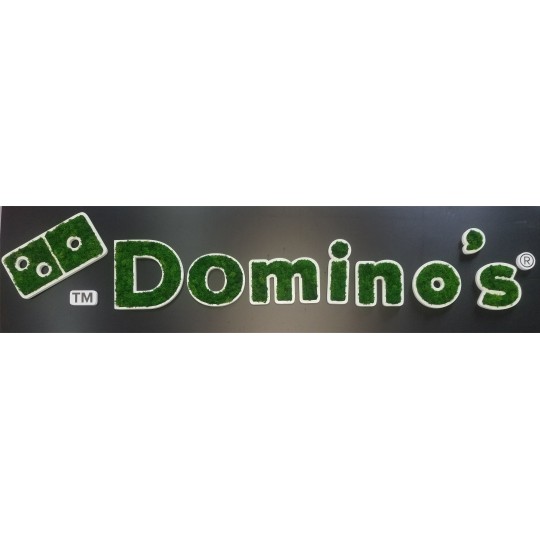 Enseigne logo végétal restaurant Domino's pizza