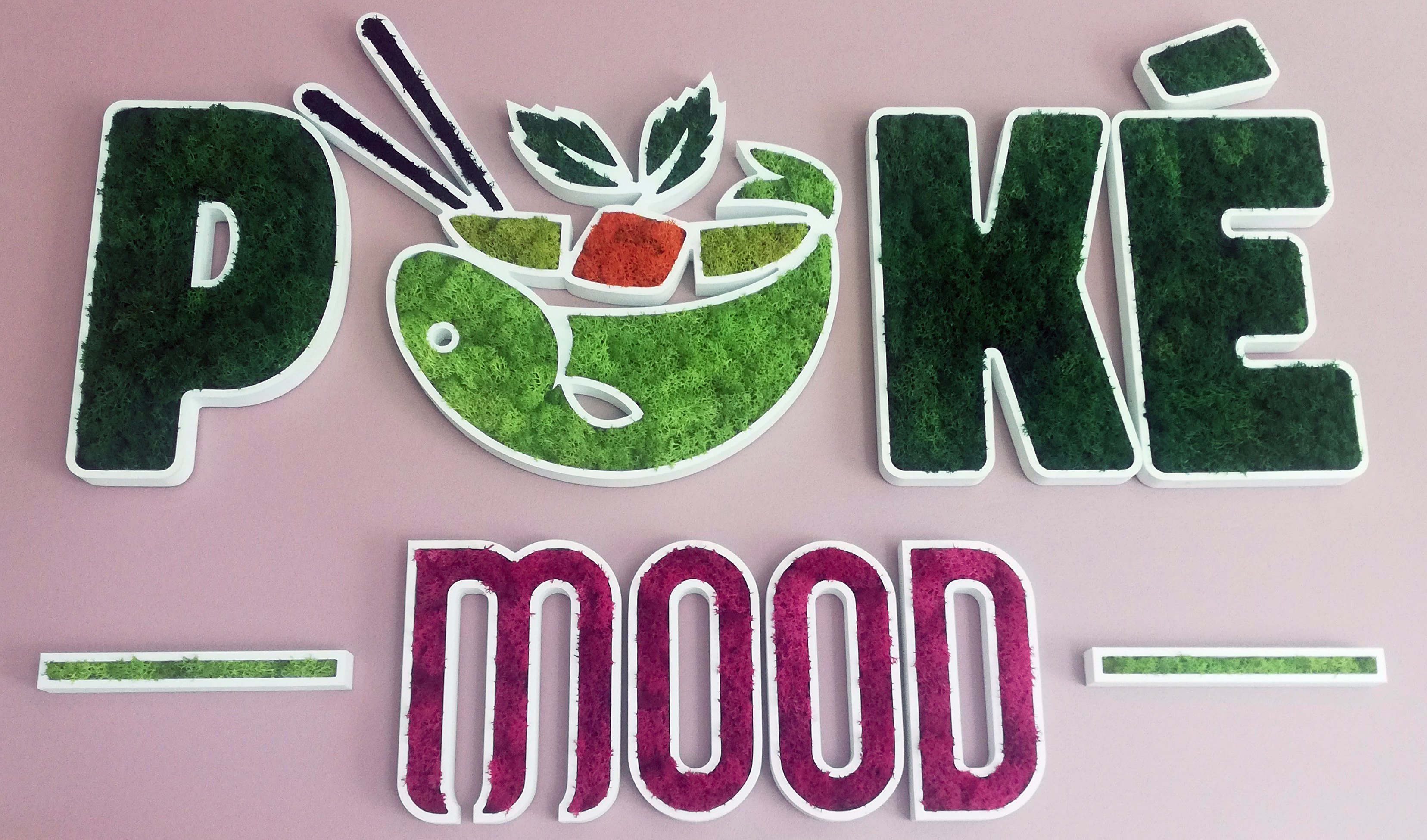 Poker mood logo végétal restaurant